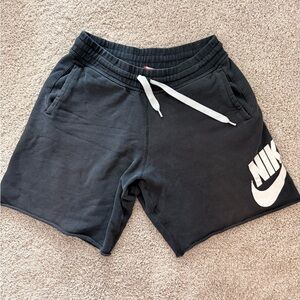 Nike Black Sweat Shorts with White Logo